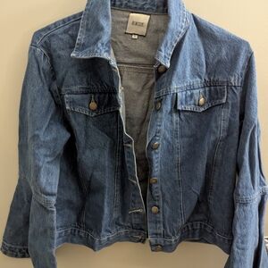 Unique Country Western Blue Jean Jacket Denim Rodeo Maximalism EUC